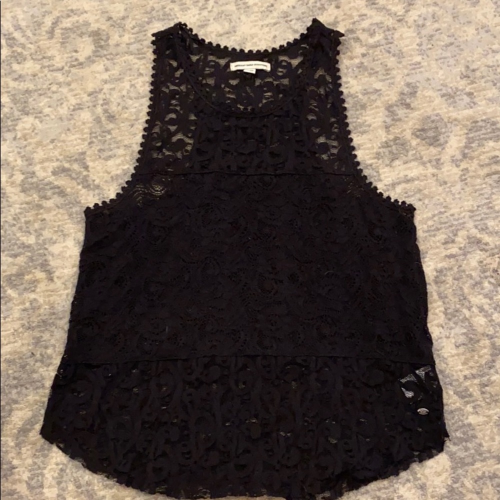 BLACK LACE TANK TOP